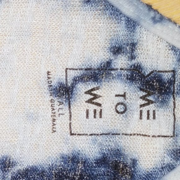 Me to We in Size small knit tank top in blue and white - Picture 2 of 4